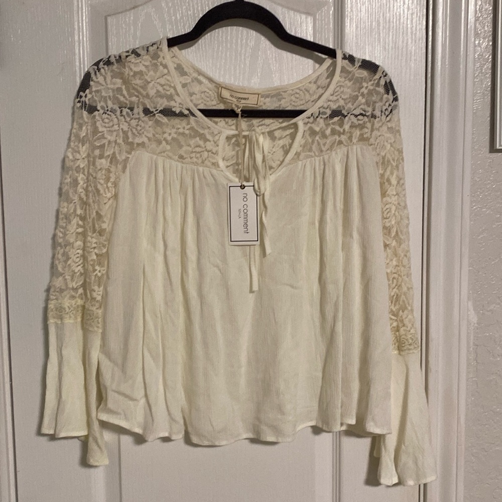 NWT No Comment Lace Blouse
